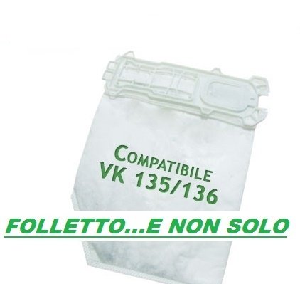 Sacchetti microfibra per Folletto VK 135 - VK 136